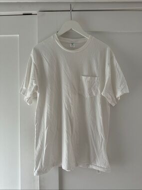 Velva Sheen White Pocket Crewneck T-Shirt - Men's - Medium